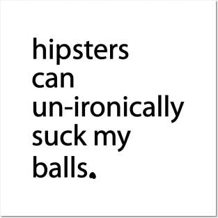 Hipster Balls (Black) Posters and Art